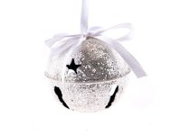 Rolnička Stříbrná 8cm průměr se stužkou